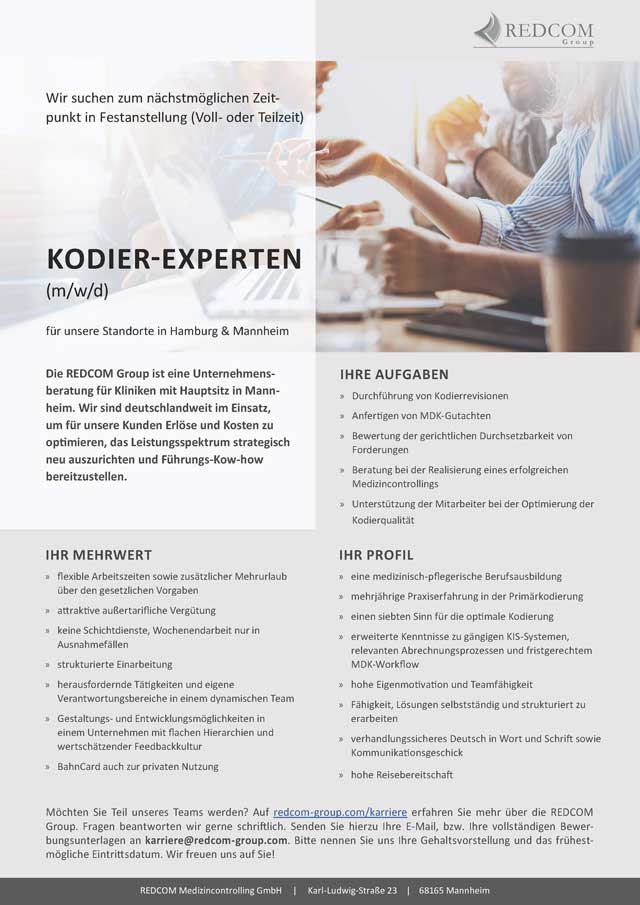 REDCOM Group: Kodier-Experten (m/w/d)