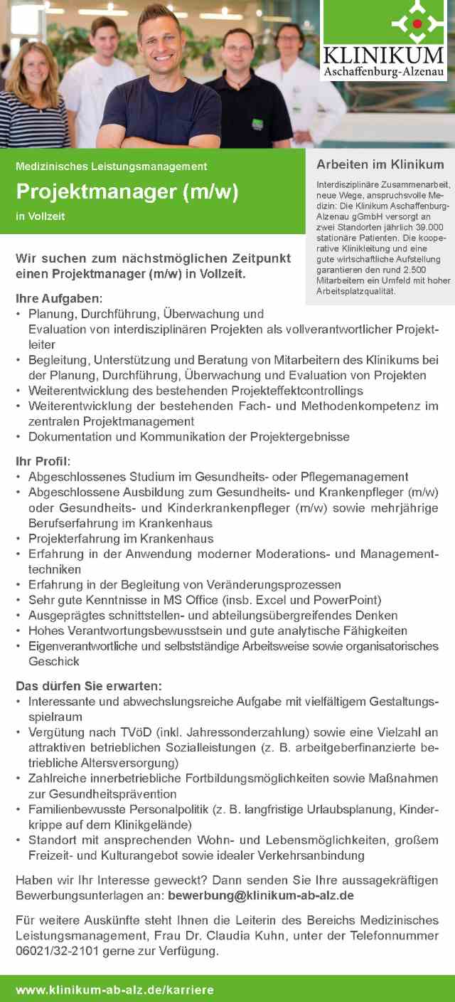 Klinikum Aschaffenburg-Alzenau gGmbH: Medizincontroller (m/w)